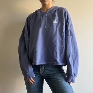 Purple adidas hoodie pullover Size large